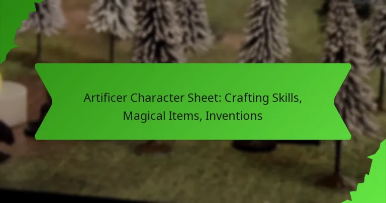Artificer Character Sheet: Crafting Skills, Magical Items, Inventions