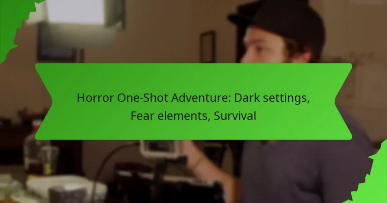 Horror One-Shot Adventure: Dark settings, Fear elements, Survival