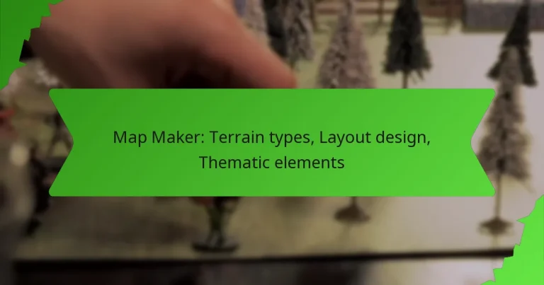Map Maker: Terrain types, Layout design, Thematic elements