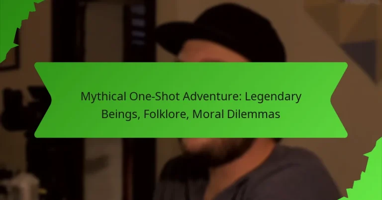 Mythical One-Shot Adventure: Legendary Beings, Folklore, Moral Dilemmas