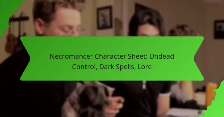 Necromancer Character Sheet: Undead Control, Dark Spells, Lore