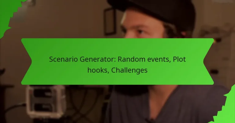 Scenario Generator: Random events, Plot hooks, Challenges