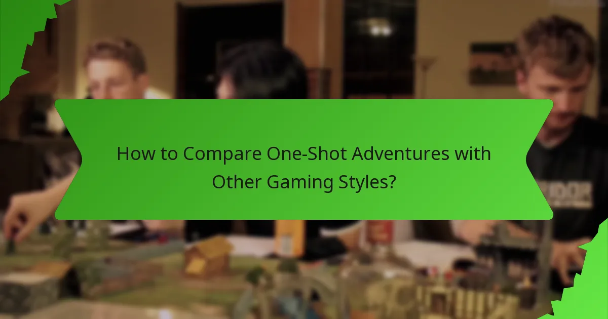 How to Compare One-Shot Adventures with Other Gaming Styles?
