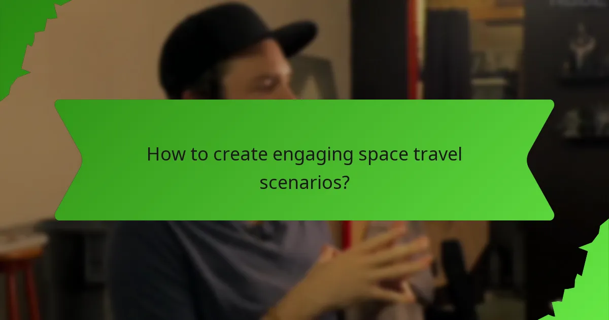 How to create engaging space travel scenarios?