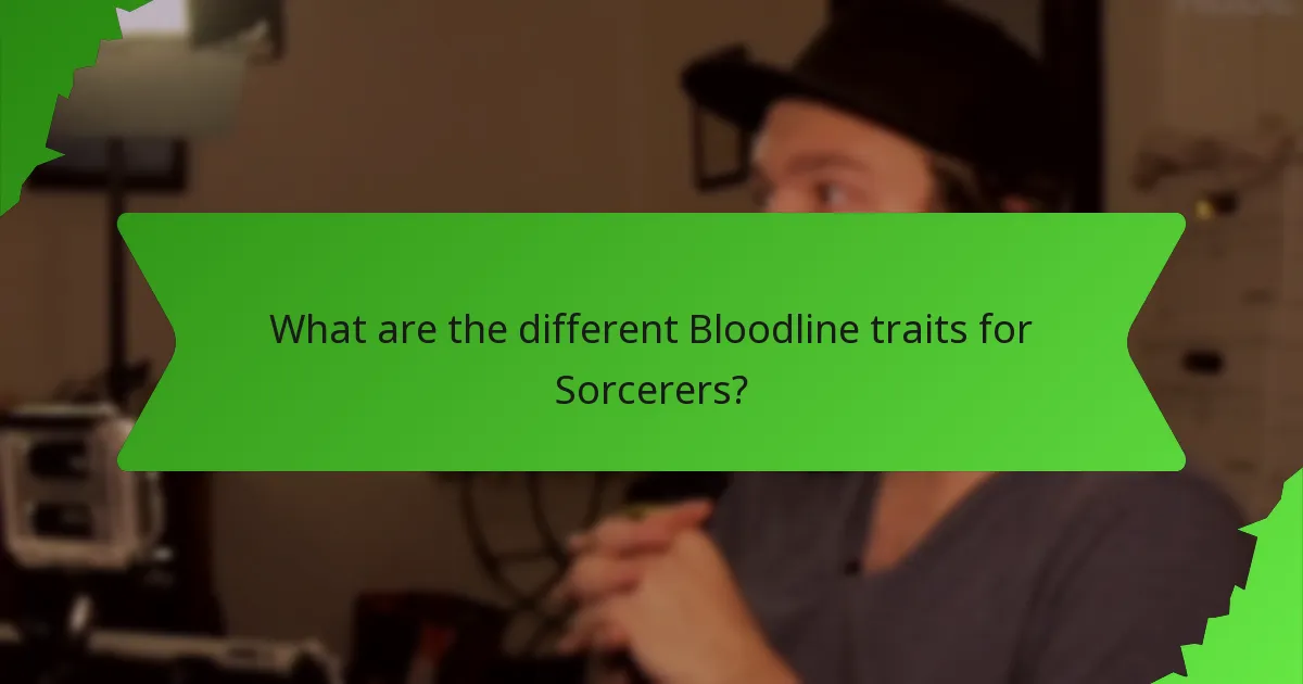 What are the different Bloodline traits for Sorcerers?