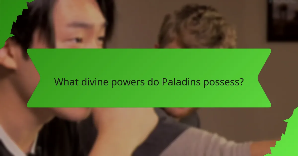 What divine powers do Paladins possess?