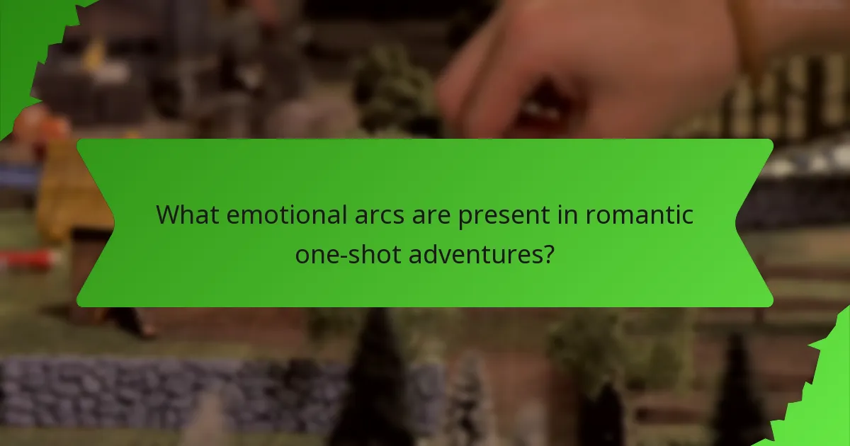 What emotional arcs are present in romantic one-shot adventures?